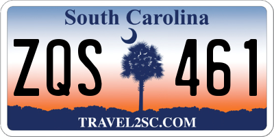 SC license plate ZQS461