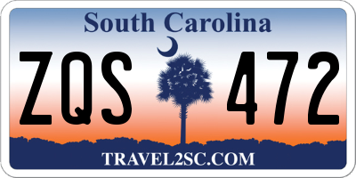 SC license plate ZQS472