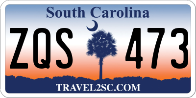 SC license plate ZQS473