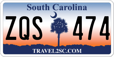 SC license plate ZQS474