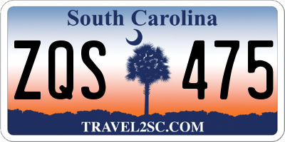 SC license plate ZQS475