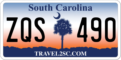 SC license plate ZQS490