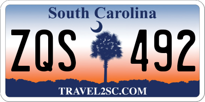 SC license plate ZQS492