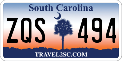 SC license plate ZQS494