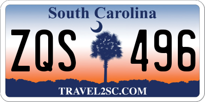 SC license plate ZQS496