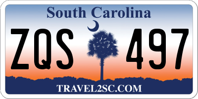 SC license plate ZQS497