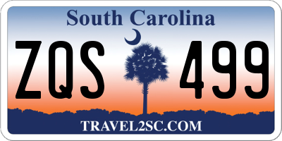 SC license plate ZQS499