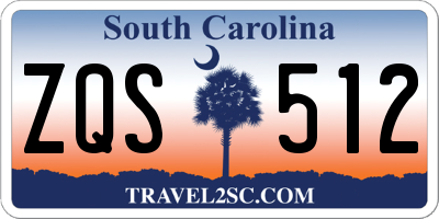 SC license plate ZQS512