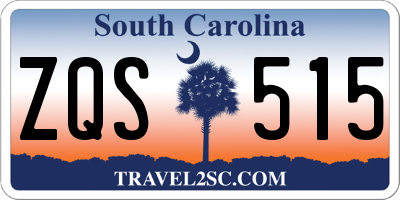 SC license plate ZQS515