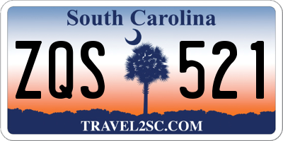 SC license plate ZQS521