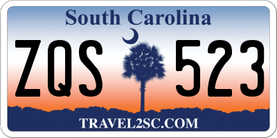 SC license plate ZQS523