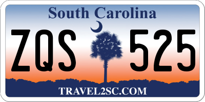 SC license plate ZQS525