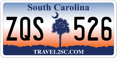 SC license plate ZQS526