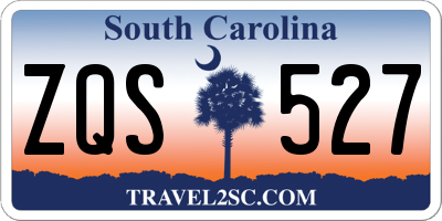 SC license plate ZQS527