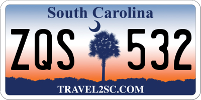 SC license plate ZQS532
