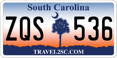 SC license plate ZQS536