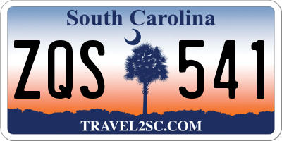 SC license plate ZQS541