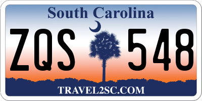 SC license plate ZQS548