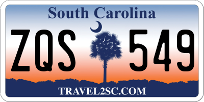SC license plate ZQS549
