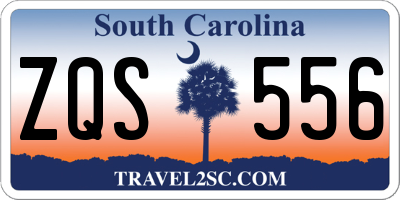 SC license plate ZQS556