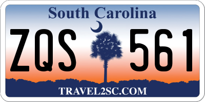 SC license plate ZQS561