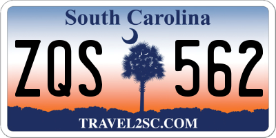 SC license plate ZQS562
