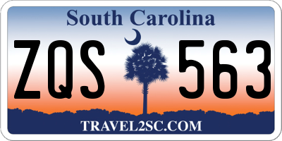 SC license plate ZQS563