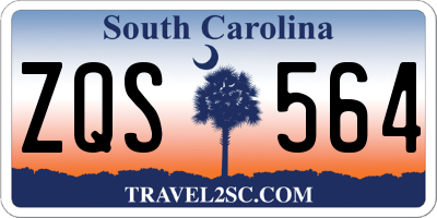 SC license plate ZQS564