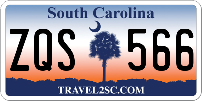 SC license plate ZQS566