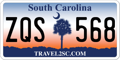 SC license plate ZQS568