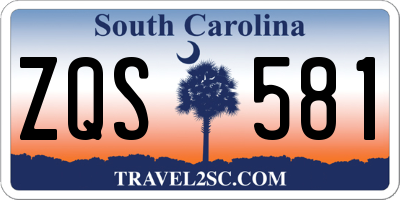 SC license plate ZQS581