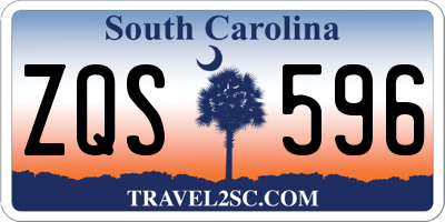 SC license plate ZQS596