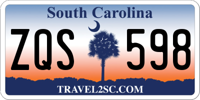 SC license plate ZQS598