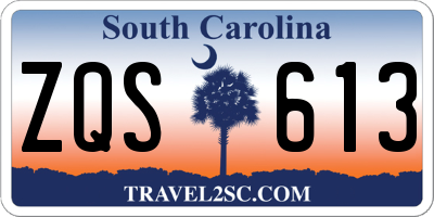 SC license plate ZQS613