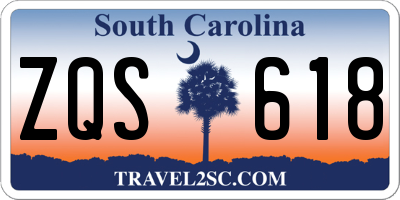 SC license plate ZQS618