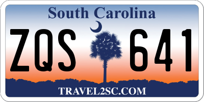 SC license plate ZQS641
