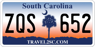 SC license plate ZQS652