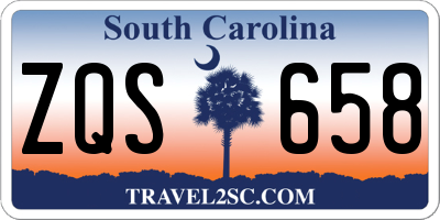 SC license plate ZQS658
