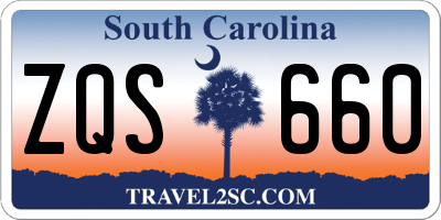 SC license plate ZQS660