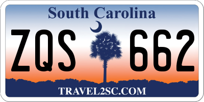 SC license plate ZQS662