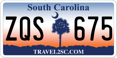SC license plate ZQS675