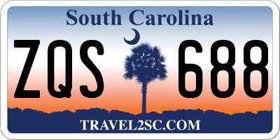SC license plate ZQS688