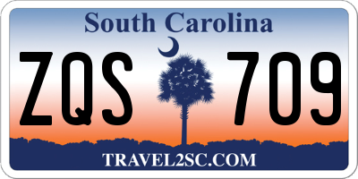 SC license plate ZQS709
