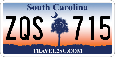 SC license plate ZQS715