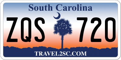 SC license plate ZQS720