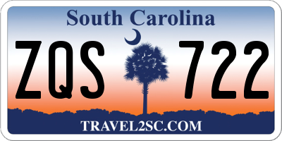SC license plate ZQS722
