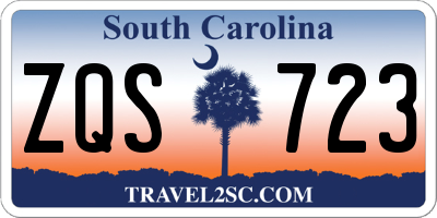 SC license plate ZQS723