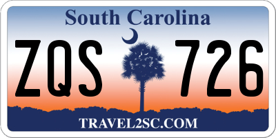 SC license plate ZQS726