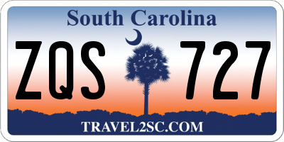 SC license plate ZQS727