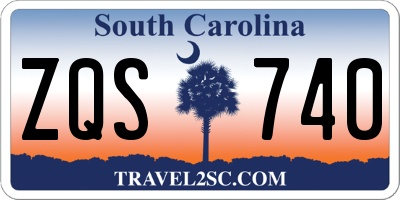SC license plate ZQS740